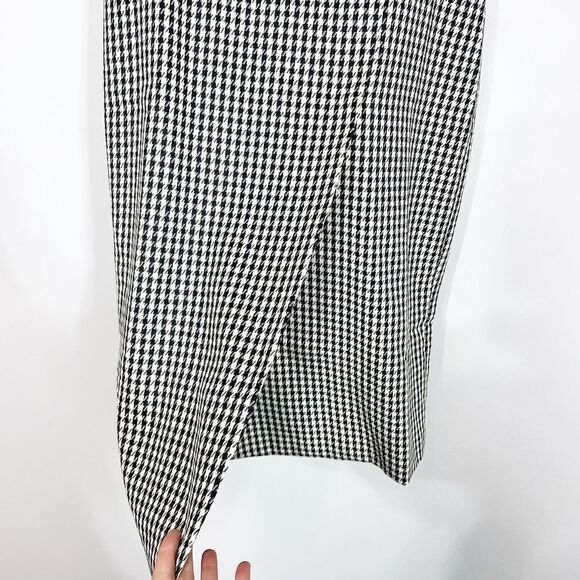 Rachel Zoe Dress Women 4 Houndstooth Double Breasted Sleeveless gold buttons New - Picture 5 of 8
